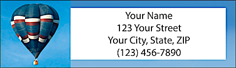 Hot Air Balloons Return Address Label