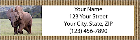 Elephants Return Address Label