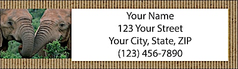 Elephants Return Address Label