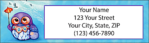Seasons of the Owl Return Address Label