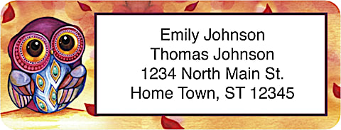 Seasons of the Owl Return Address Label