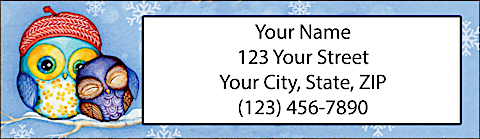 Seasons of the Owl Return Address Label