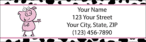 Farm Animal Antics Return Address Label