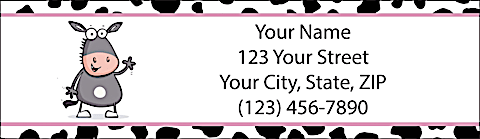 Farm Animal Antics Return Address Label