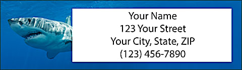 Sharks Return Address Label