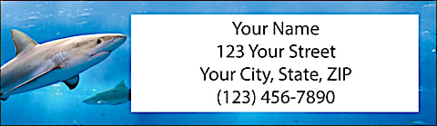 Sharks Return Address Label