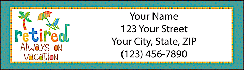 Life Begins at Retirement Return Address Label