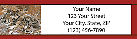 Heart of the Wolf Pack Return Address Label