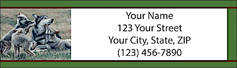 Heart of the Wolf Pack Return Address Label