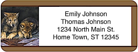 Heart of the Wolf Pack Return Address Label