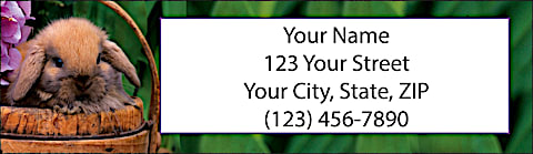 Bunnies Return Address Label