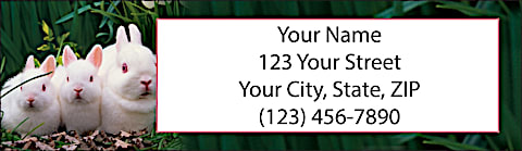 Bunnies Return Address Label