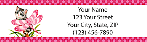Cute as a Bug Kittens Return Address Label