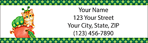 Cute as a Bug Kittens Return Address Label