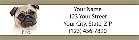Best Breeds - Pug Return Address Label
