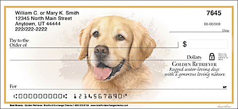 Best Breeds - Golden Retriever Personal Checks