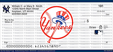 New York Yankees MLB&reg; Logo Personal Checks