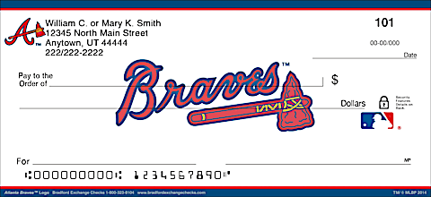 Atlanta Braves MLB&reg; Logo Personal Checks