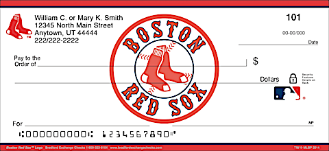 Boston Red Sox MLB&reg; Logo Personal Checks