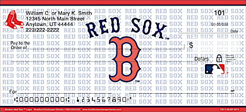 Boston Red Sox MLB&reg; Logo Personal Checks