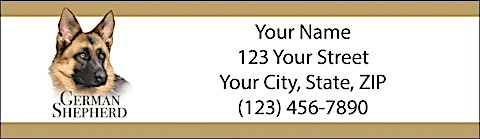 Best Breeds - German Shepherd Return Address Label