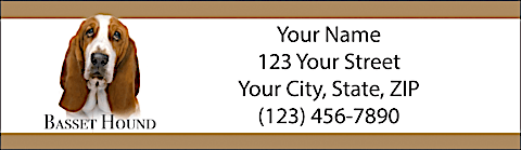 Best Breeds - Basset Hound Return Address Label