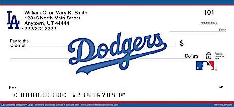 Los Angeles Dodgers MLB&reg; Logo Personal Checks