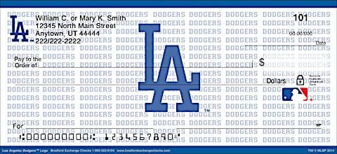 Los Angeles Dodgers MLB&reg; Logo Personal Checks