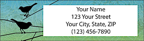 Bird Silhouettes Return Address Label