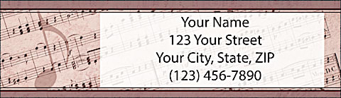 Sheet Music Return Address Label