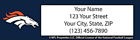 Denver Broncos NFL Return Address Label