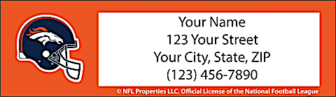 Denver Broncos NFL Return Address Label