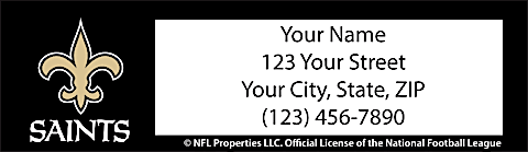 New Orleans Saints NFL Return Address Label