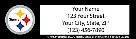 Pittsburgh Steelers NFL Return Address Label