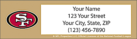 San Francisco 49ers NFL Return Address Label