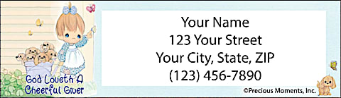 Classic Precious Moments Return Address Label