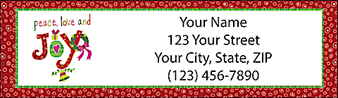 Very Merry Christmas Return Address Label