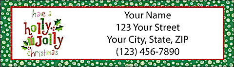 Very Merry Christmas Return Address Label