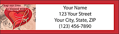 Full of Heart Return Address Label