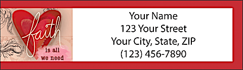Full of Heart Return Address Label