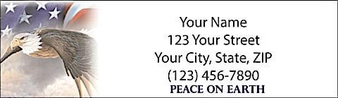 All American Christmas Return Address Label