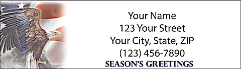 All American Christmas Return Address Label
