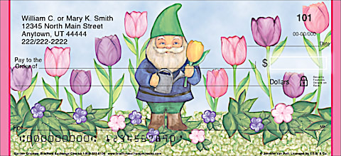 Garden Gnomes Personal Checks