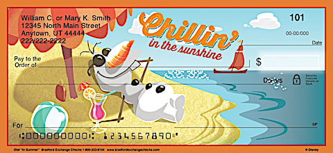 Disney's Olaf in Summer Personal Checks