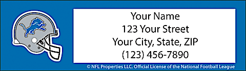 Detroit Lions NFL Return Address Label