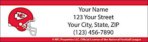 Kansas City Chiefs NFL Return Address Label
