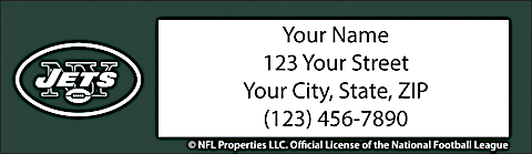 New York Jets NFL Return Address Label