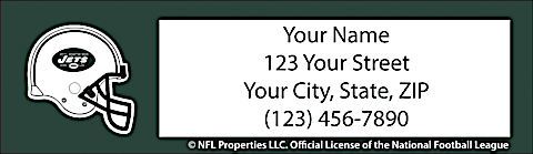 New York Jets NFL Return Address Label