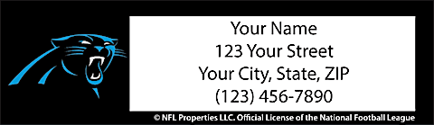 Carolina Panthers NFL Return Address Label