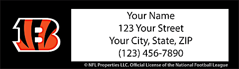 Cincinnati Bengals NFL Return Address Label